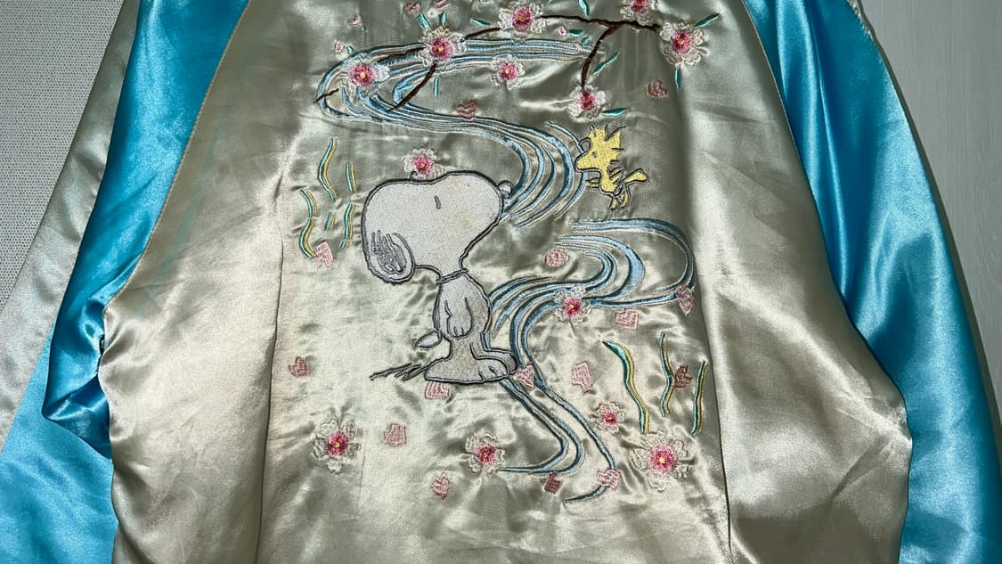 PEANUTS SNOOPY 벚꽃 자수 스카쟌 • 일본 빈티지 Y2K 점퍼 상품이미지7