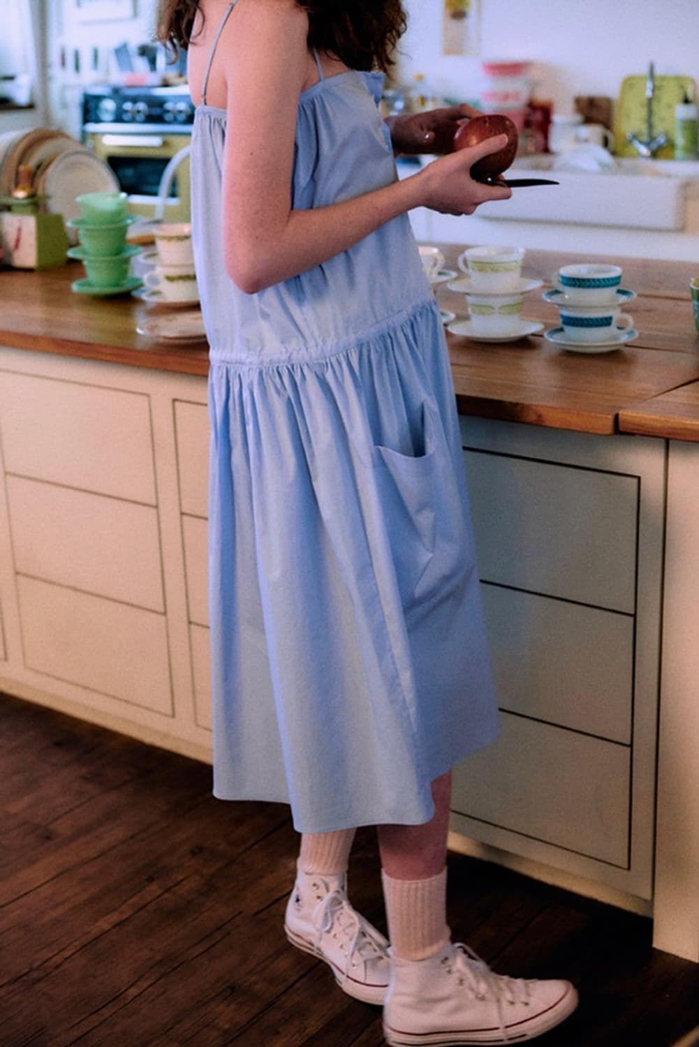 Viaplain sleeveless dress sky blue 상품이미지1