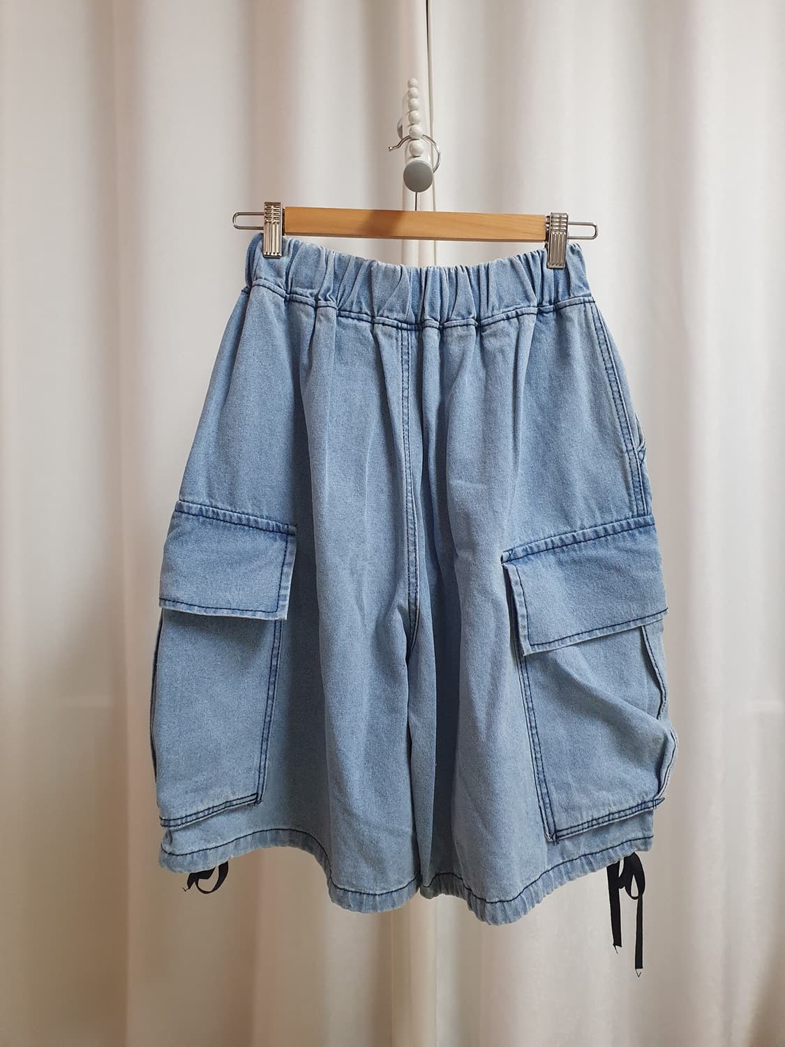 빈티지 데님 카고 버뮤다팬츠 상품이미지9
