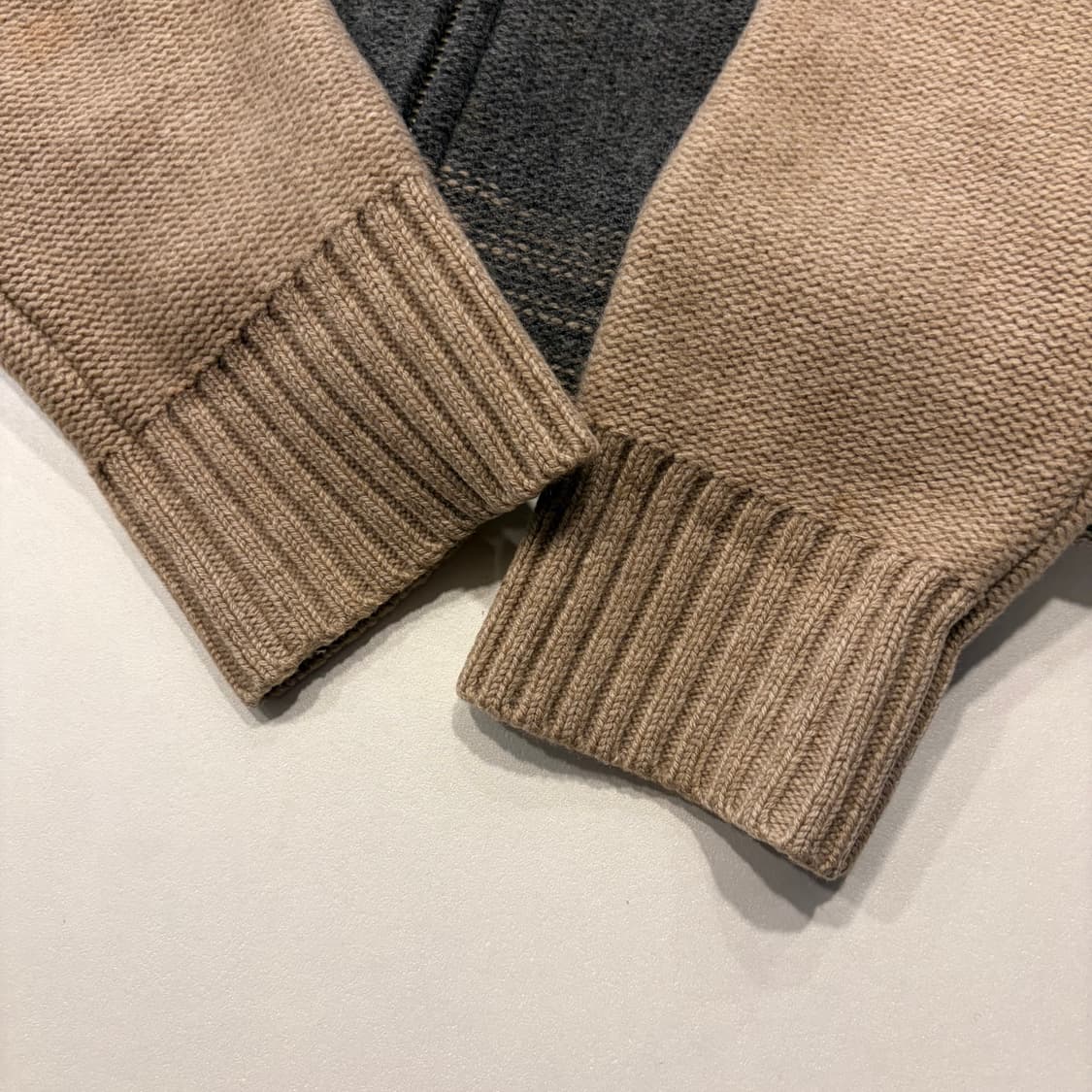 [L] 라코스테 스트라이프 울 니트 집업 가디건 D681 상품이미지7