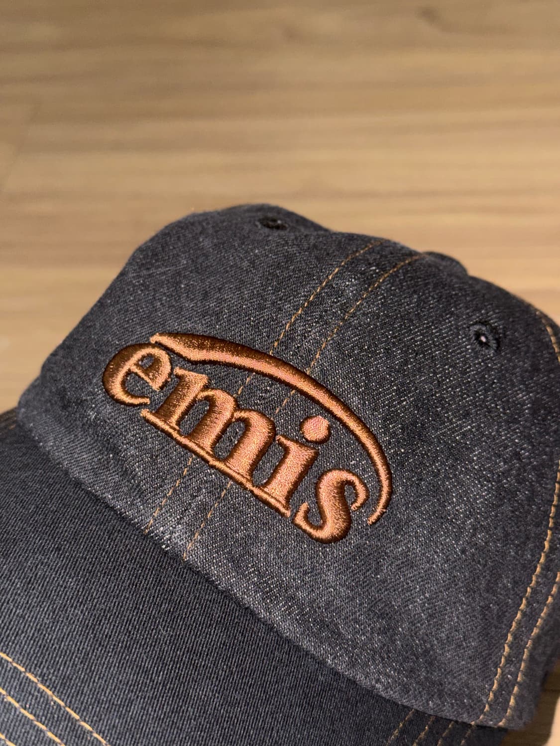 이미스 emis 워시드 데님 볼캡 그레이 블랙 OS 상품이미지2