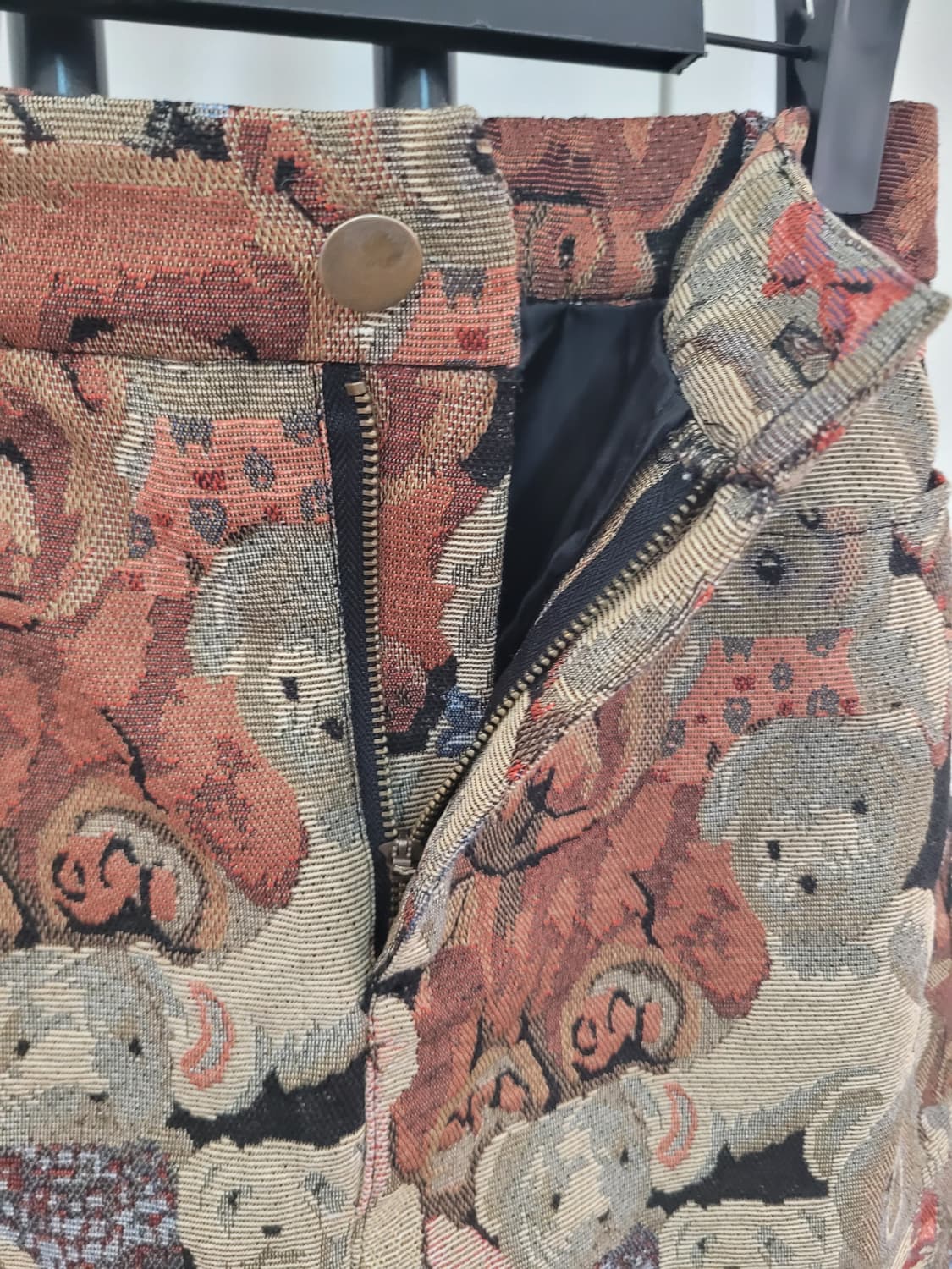 오디너리 홀리데이 테디베어 패턴 자카드 미니스커트 S사이즈 상품이미지3