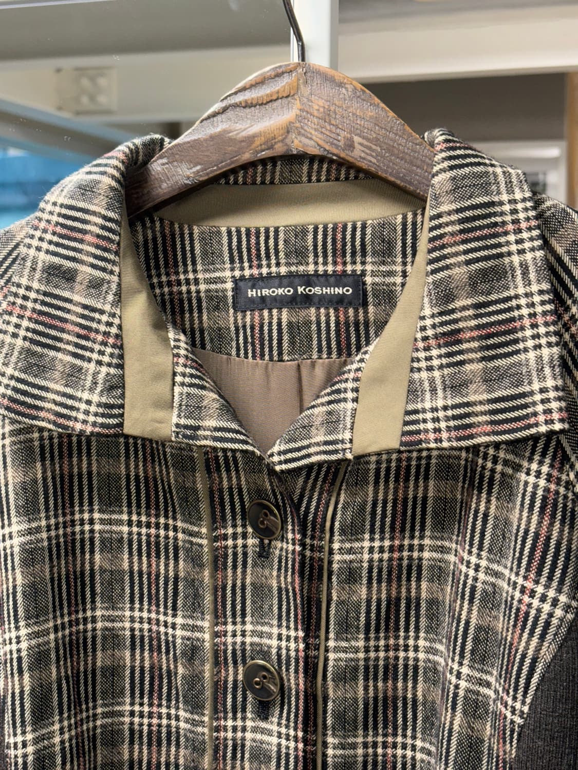 히로코 코시노 체크 울자켓 상품이미지3