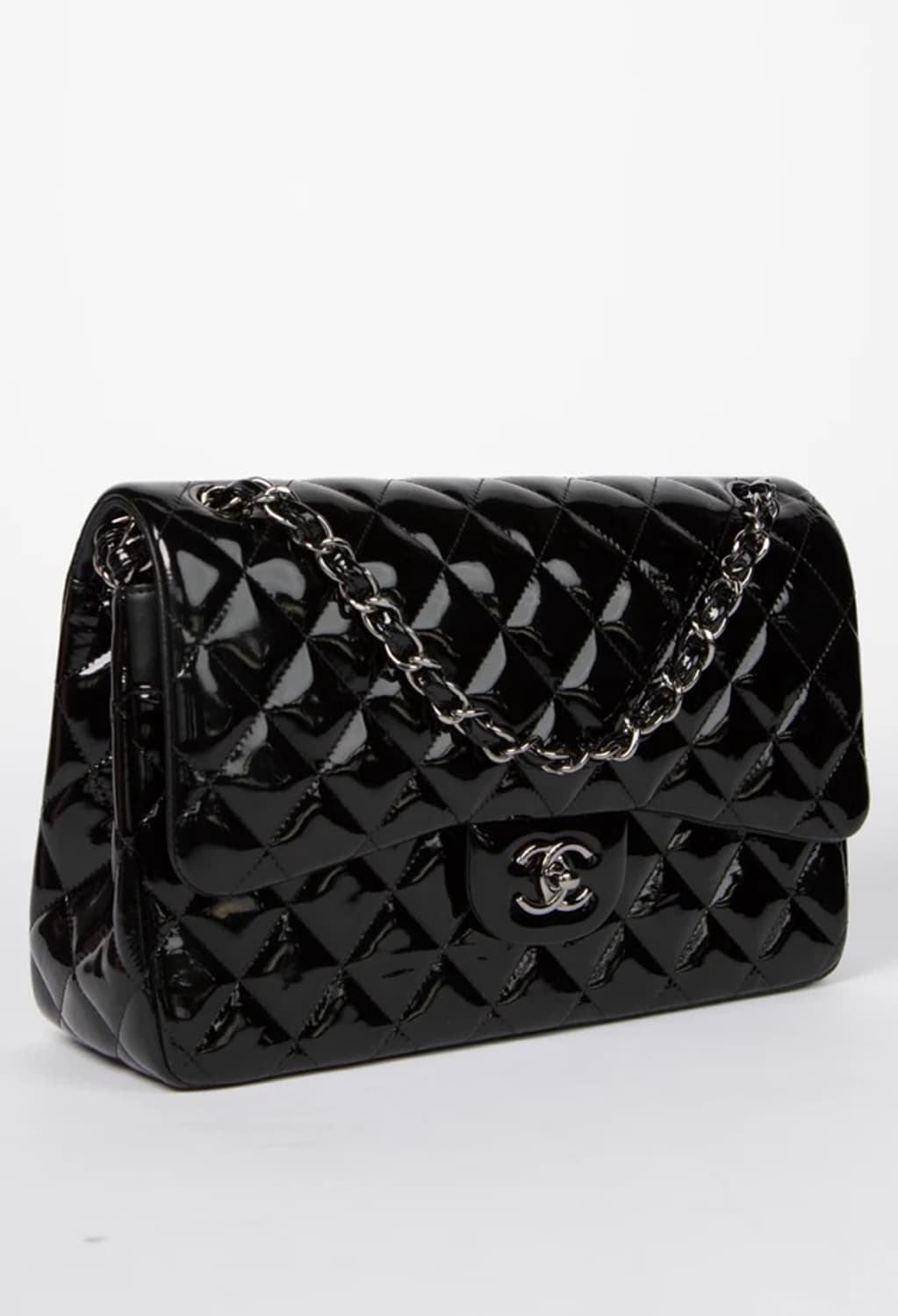 2010s 샤넬 클래식 은장 플랩백 미듐 블랙 정품 상품이미지2