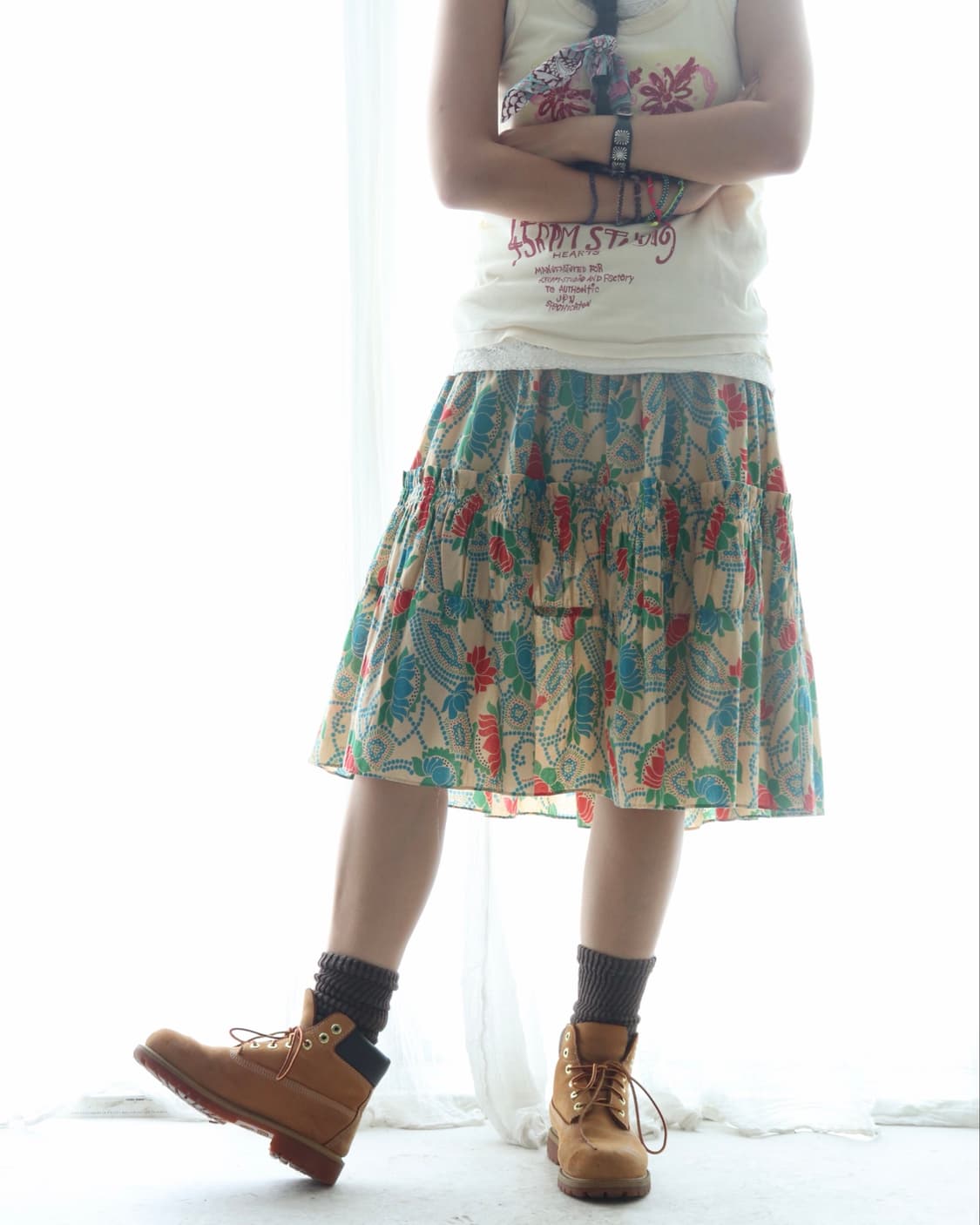 [Marc Jacobs] Green Floral Tiered Skirt 상품이미지2