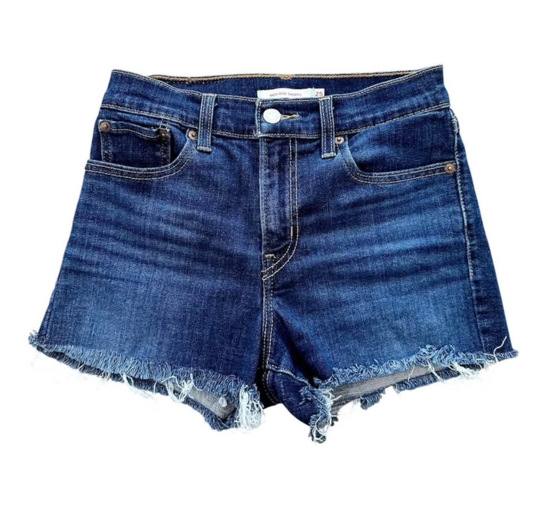 예약판매🩵 리바이스 하이라이즈 데님 숏츠 (Size 25) 상품이미지2