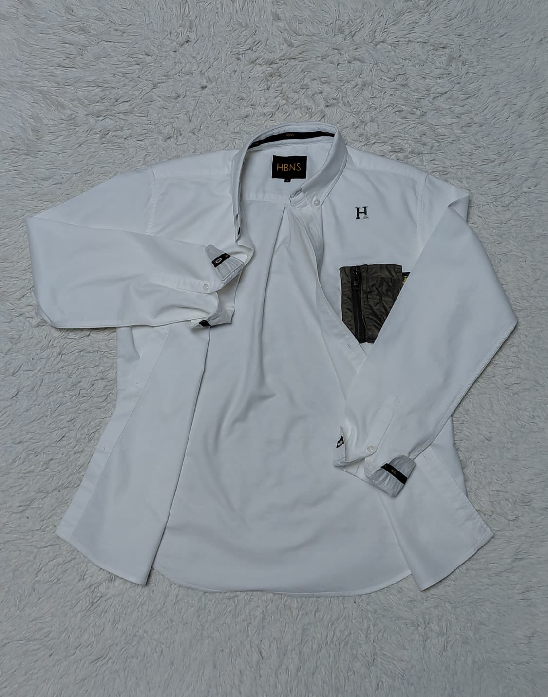 HBNS 남성 화이트 셔츠 (S)  상품이미지4