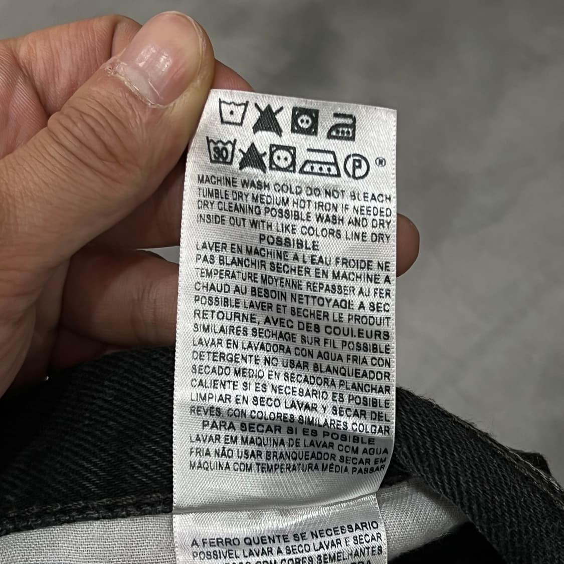 리바이스 505 흑청 데님팬츠 y18186 상품이미지7