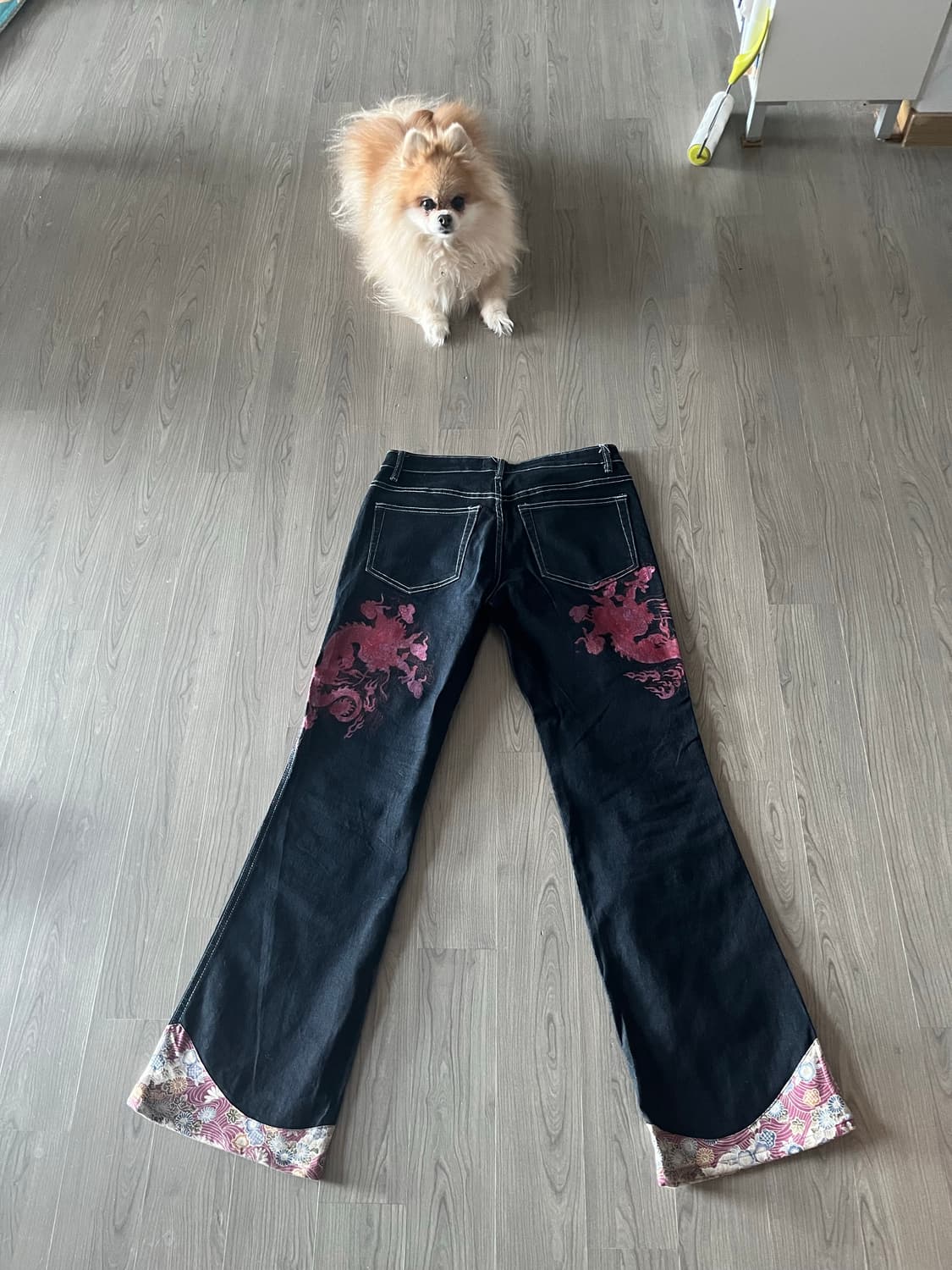 빈티지 자수 팬츠 일괄 상품이미지3