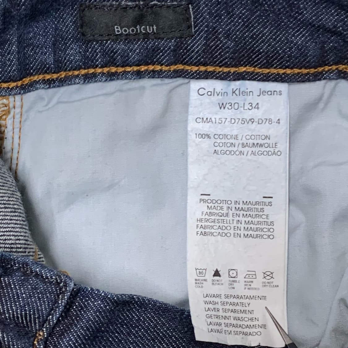 [표기 30, 실측 33] 캘빈 클라인 부츠컷 데님팬츠 상품이미지5
