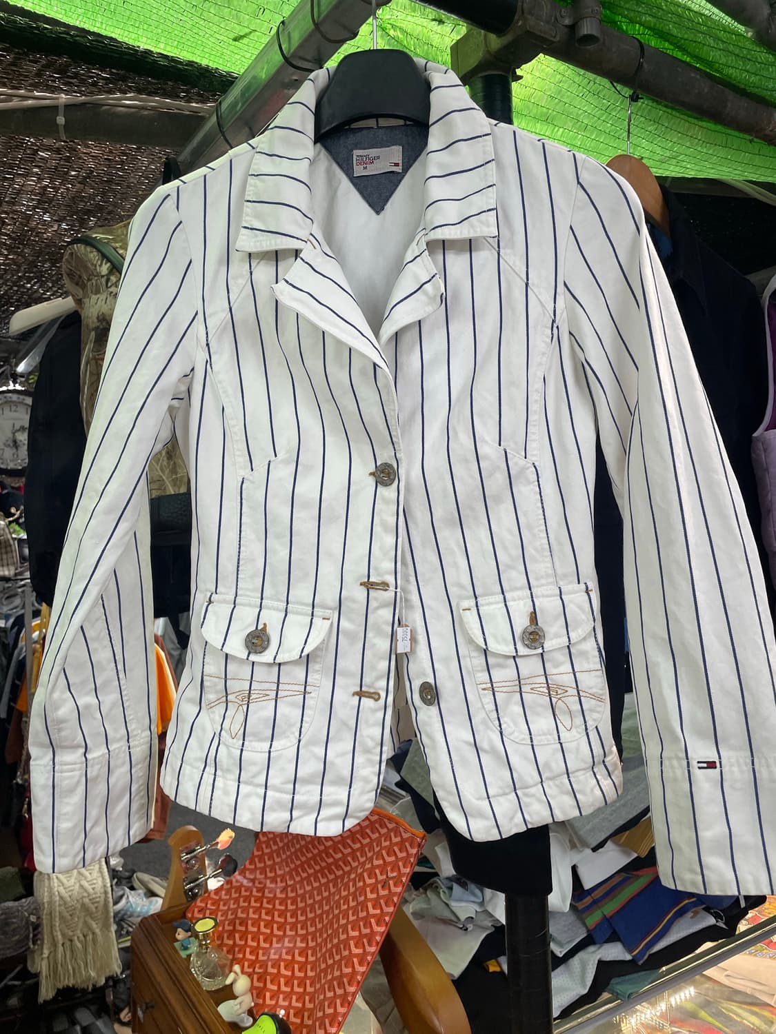 희귀)타미 자수로고 스트라이프 자켓 상품이미지3