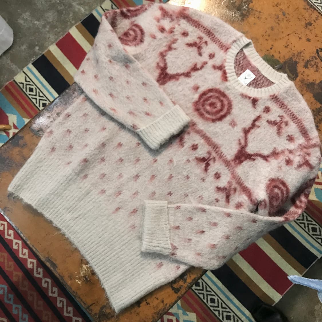 남2서8 시그니처 로고 모헤어 울 니트 남성 110 사이즈 상품이미지2