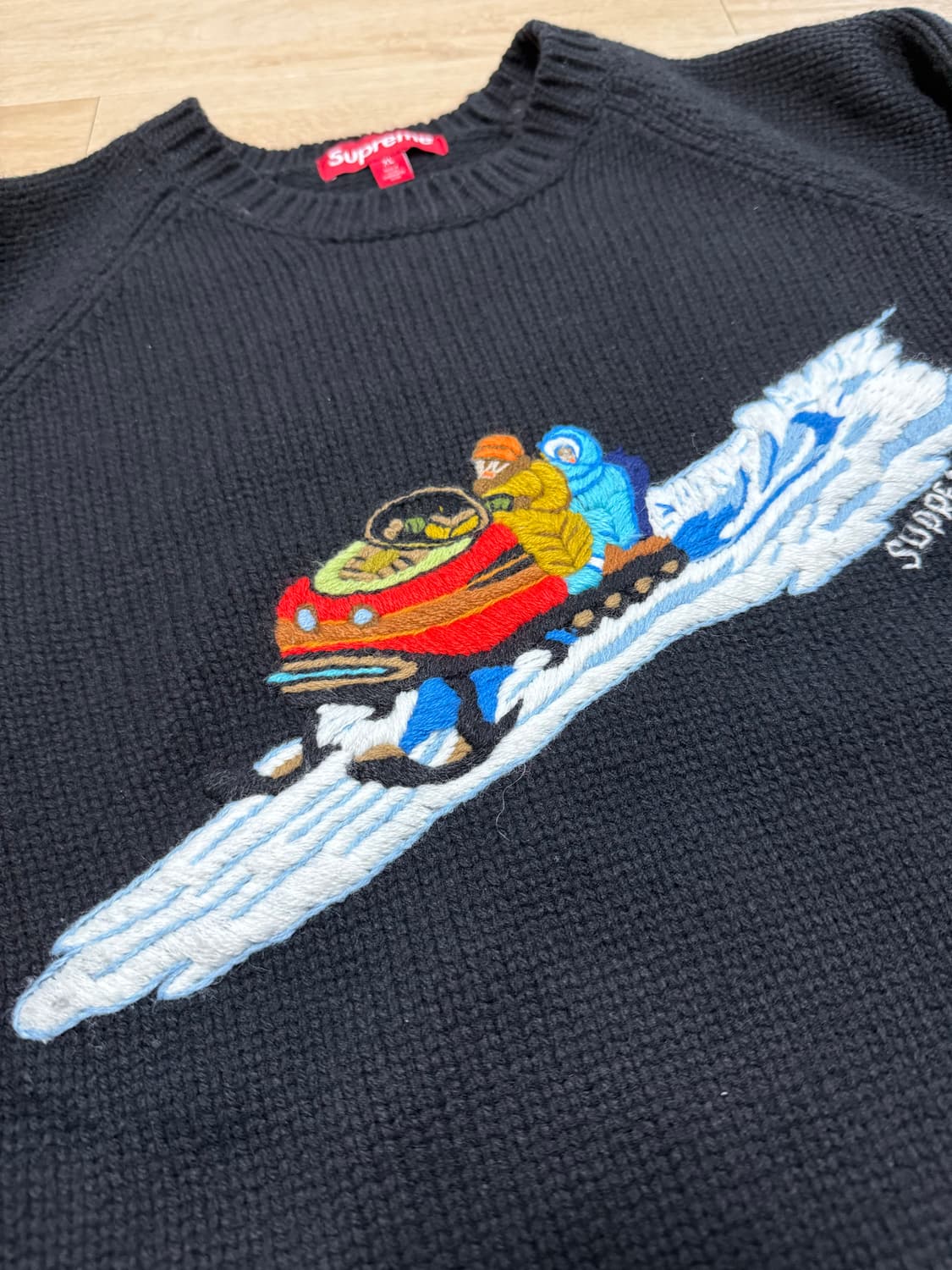 [xl] 슈프림 24fw 스노우모빌 스웨터 니트 블랙 상품이미지4