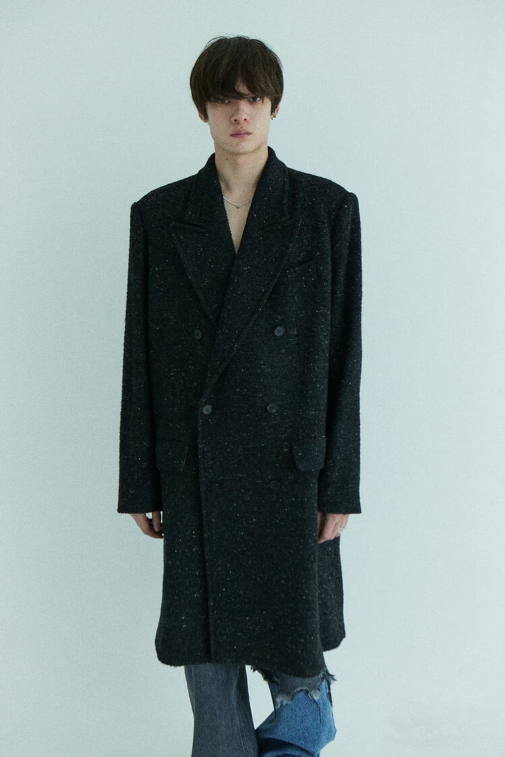 크러쉬어게인 더블 트위드 코트 (렉토 아워레가시 앤더슨벨  상품이미지3