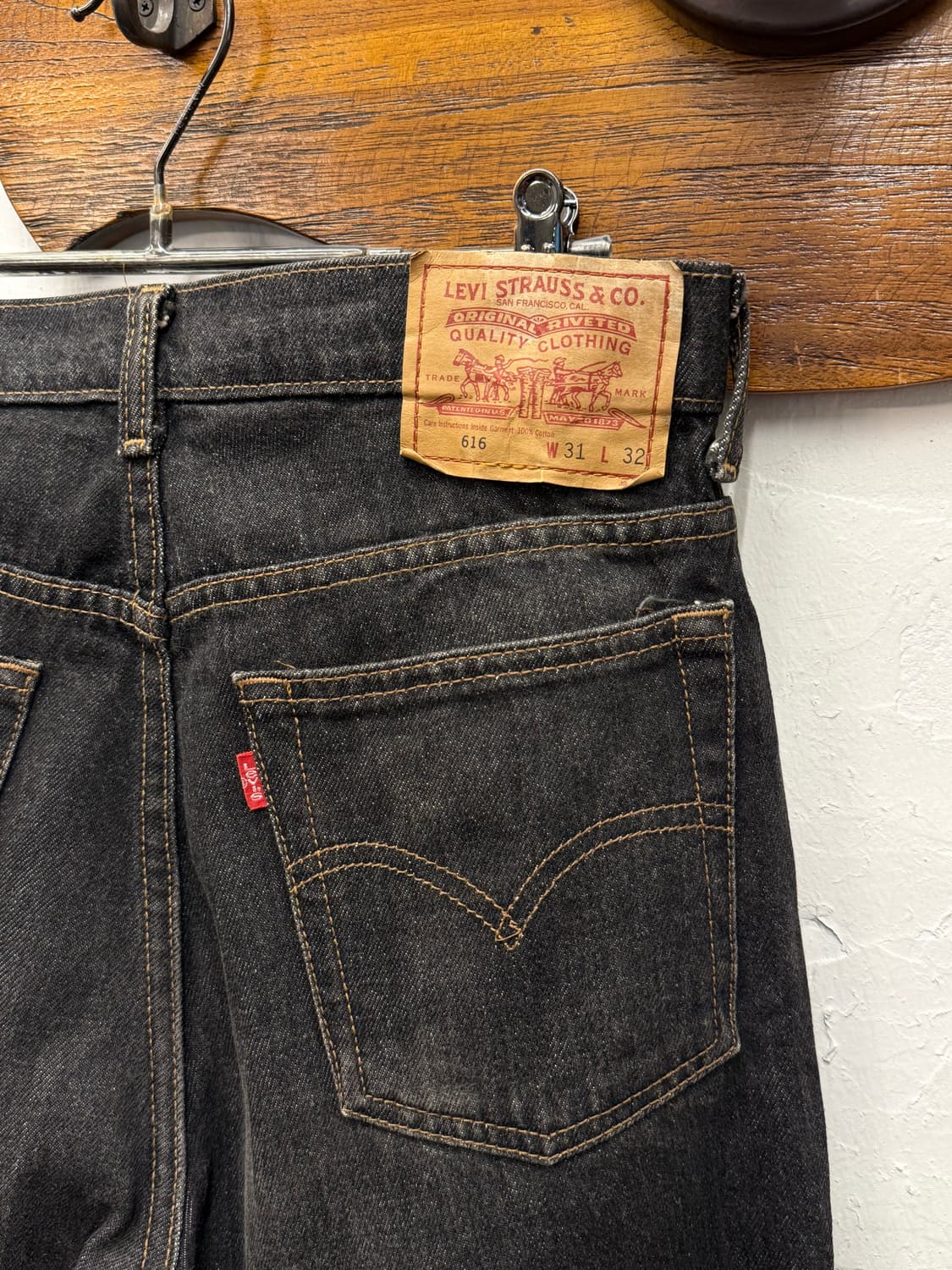 90s Levi's 616 Straight Black Denim Pant 상품이미지3