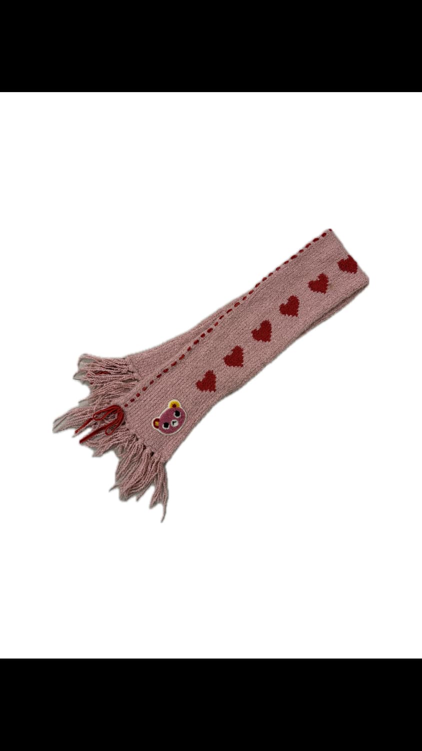 patch knitted muffler 패치 뜨개 머플러 상품이미지1