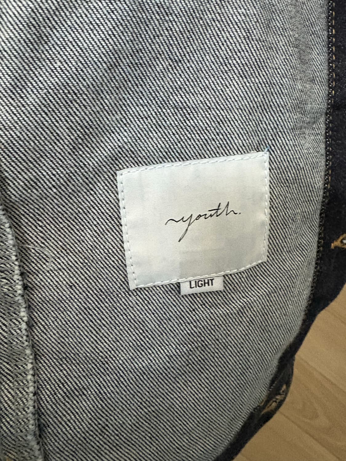 유스 데님 셋업 원워시 L (트러커, 와이드 팬츠) 상품이미지3