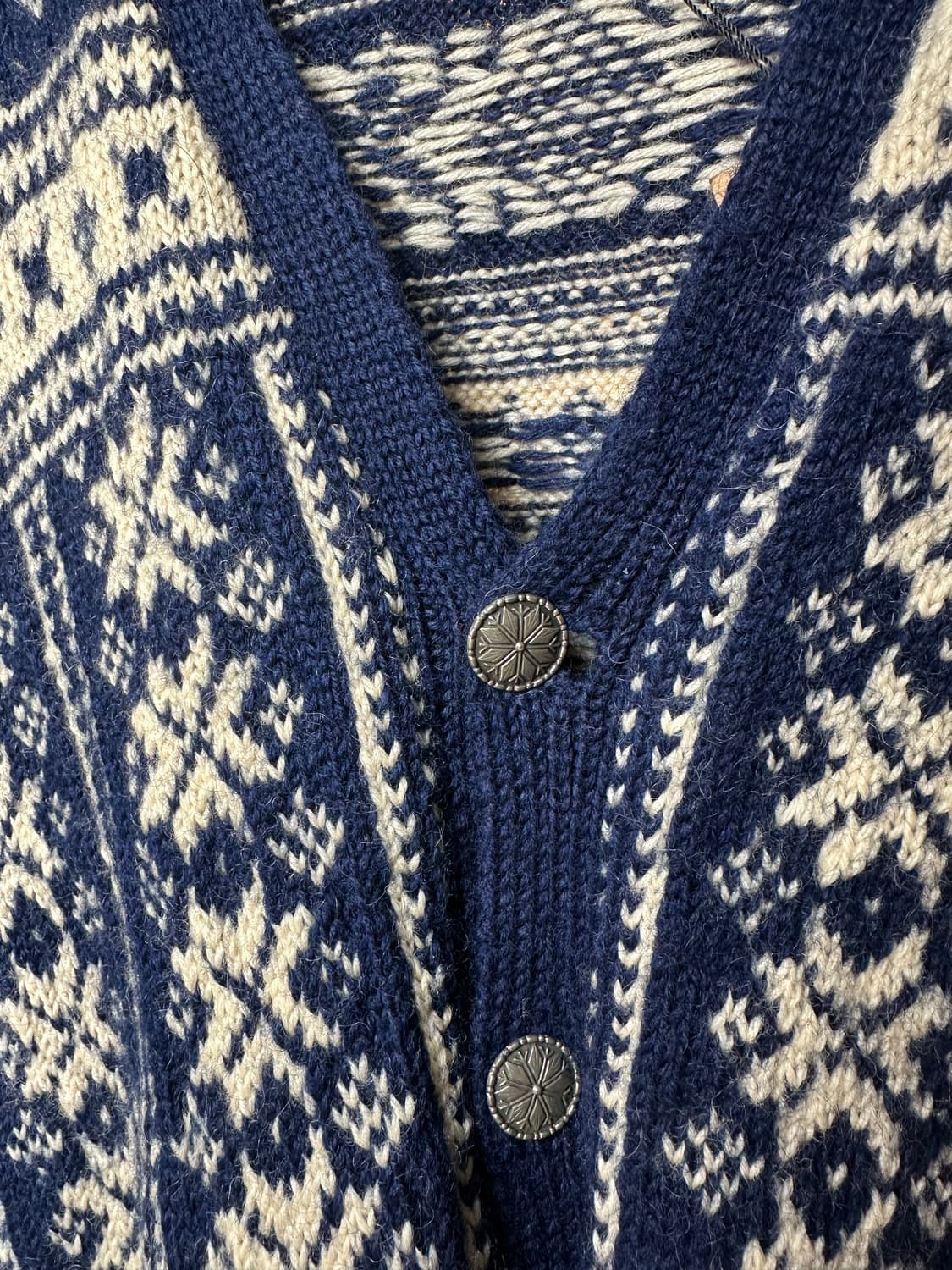 Unknown 헤비 울 노르웨이 노르딕 스웨터 가디건 상품이미지5
