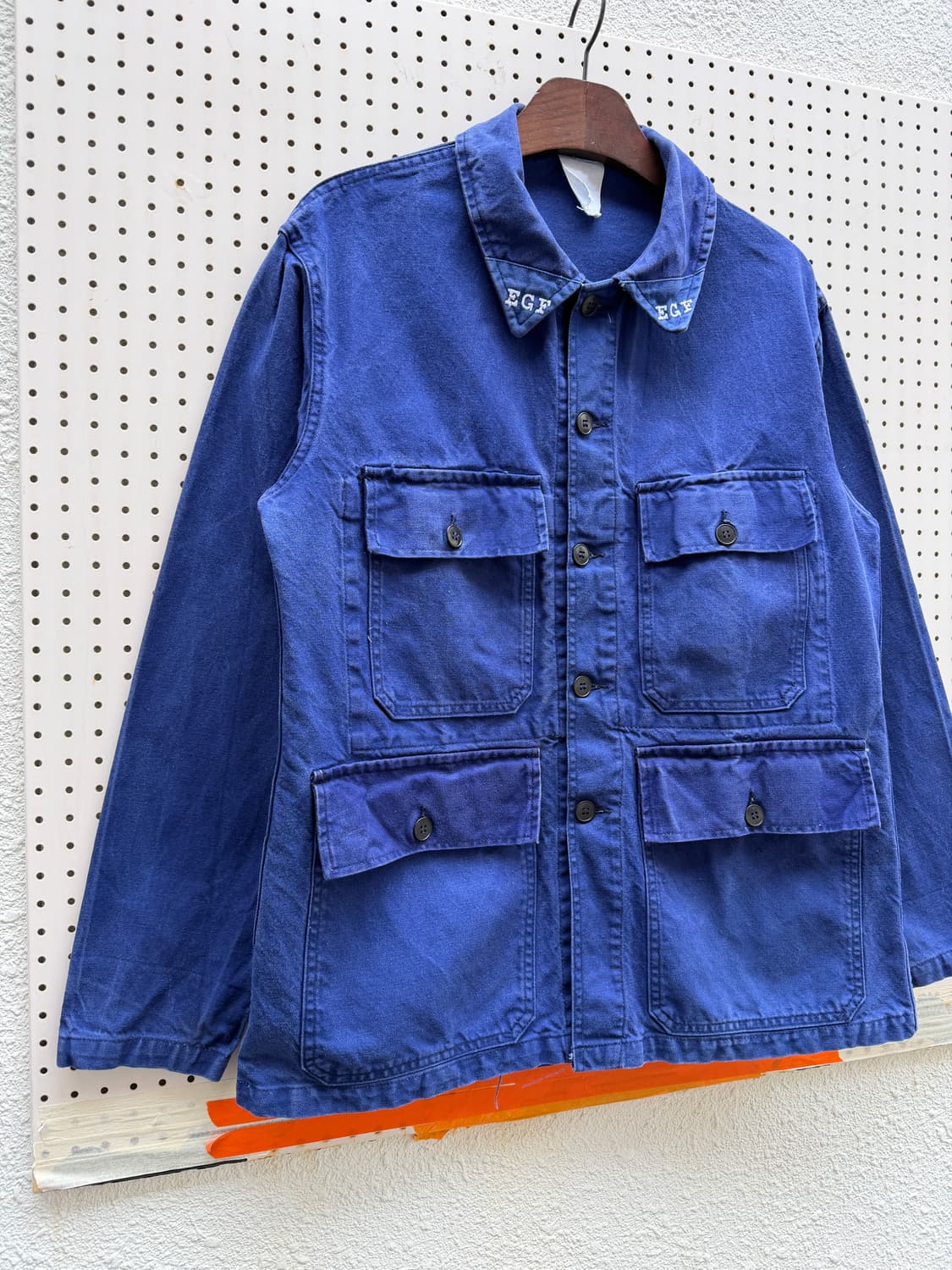 OLD MODEL WASHED PURPLE NAVY 빈티지프렌치워크자켓 상품이미지3