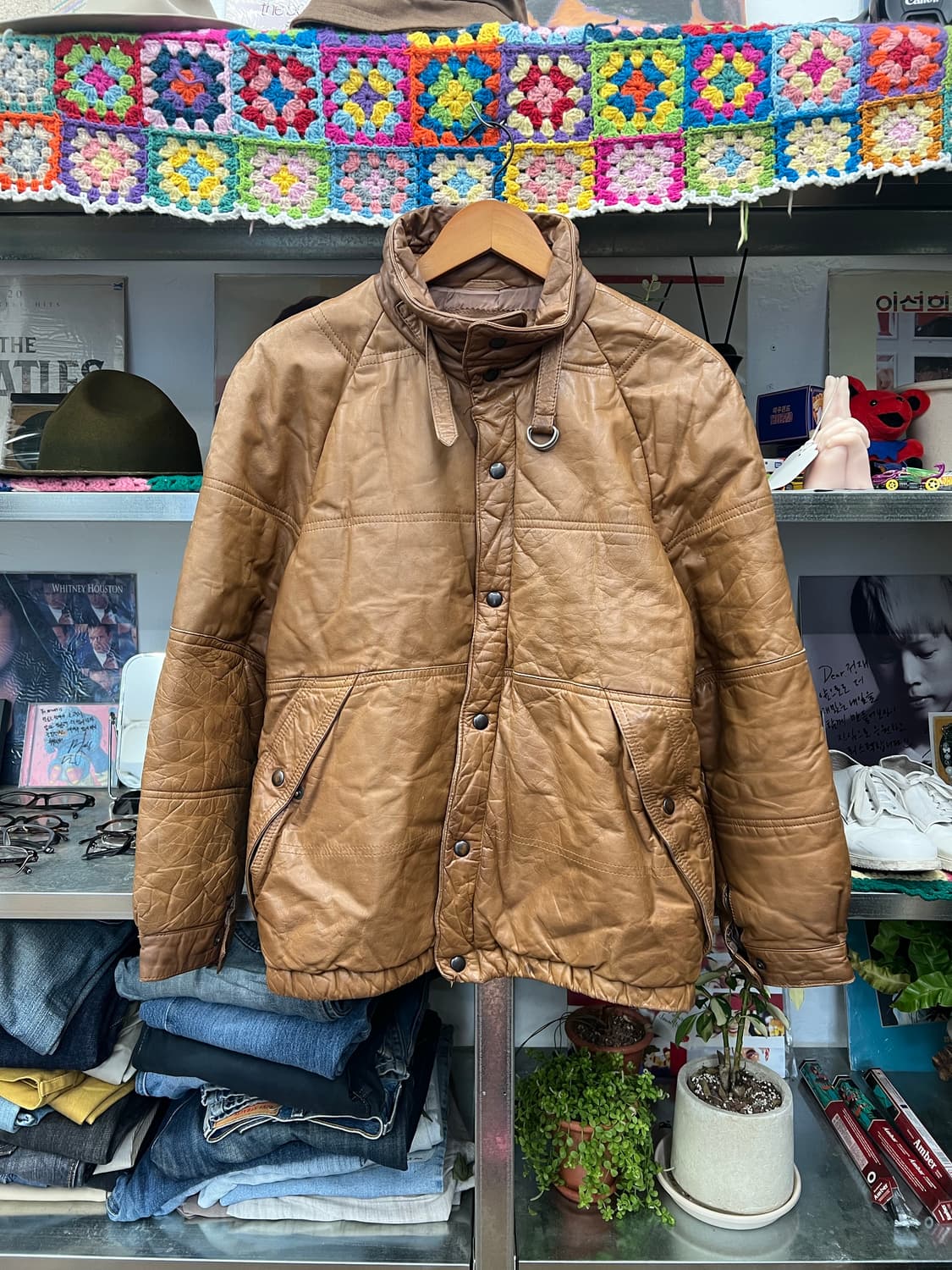 Vintage JUN Leather Padding Jacket  상품이미지2
