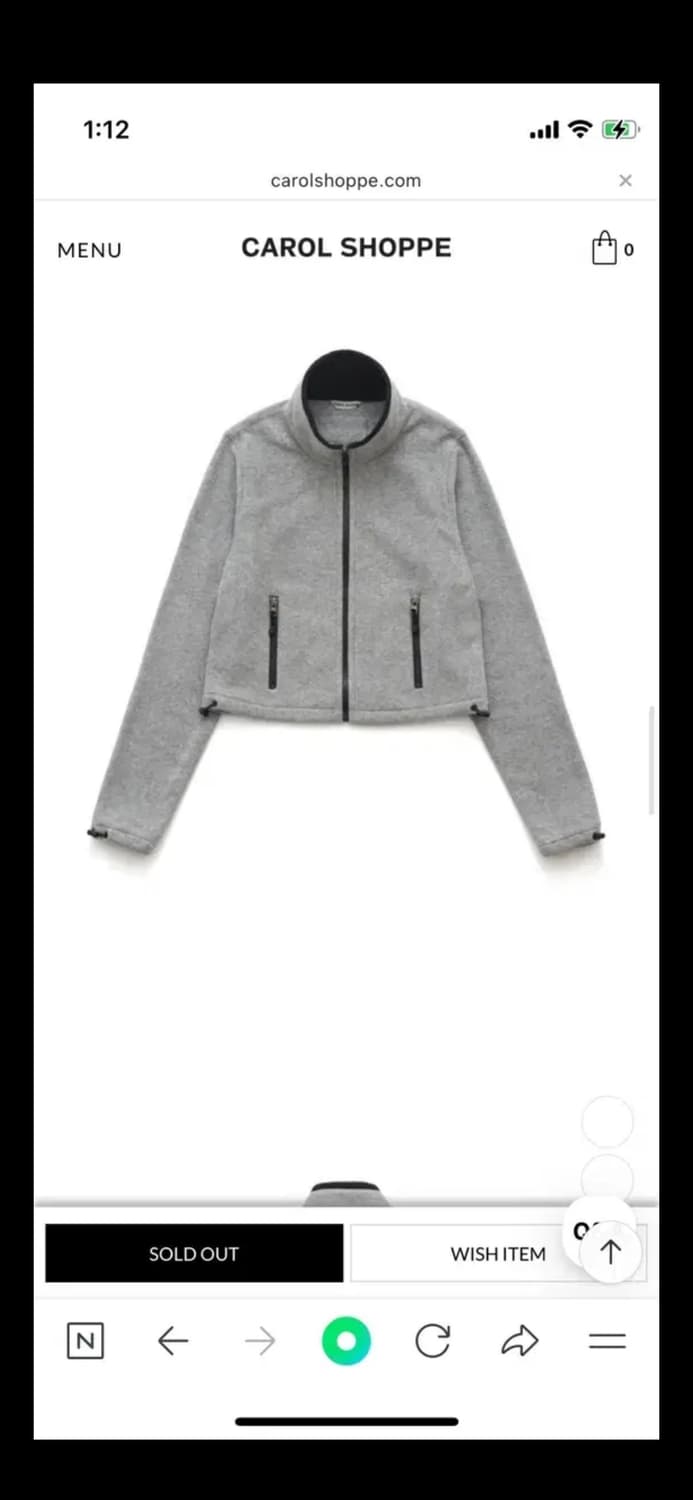 캐롤쇼페 크롭 후리스 상품이미지2