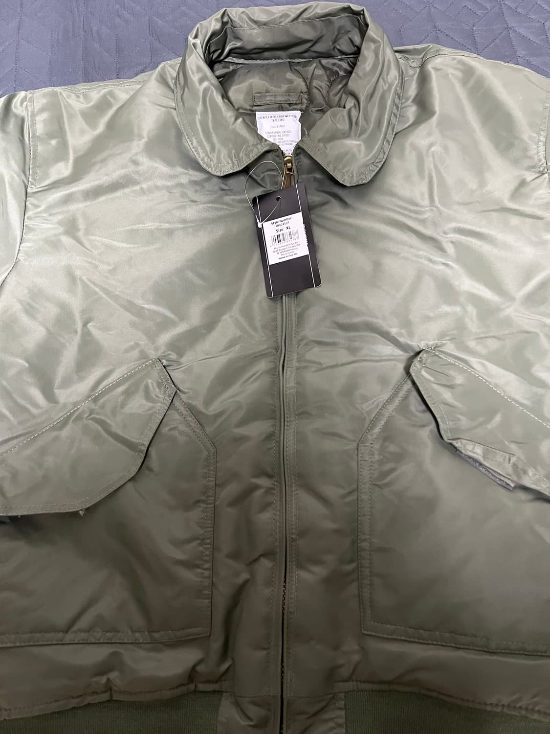 CWU-45P 플라이트 자켓 올리브 XL 새상품 칸예웨스트맛 상품이미지3