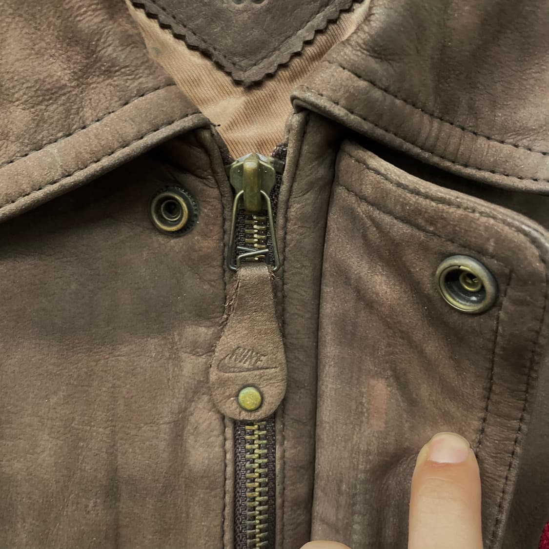 90s 나이키 삼나스포츠 20주년 리스펙트 더 게임 소가죽 자켓 N153 상품이미지6