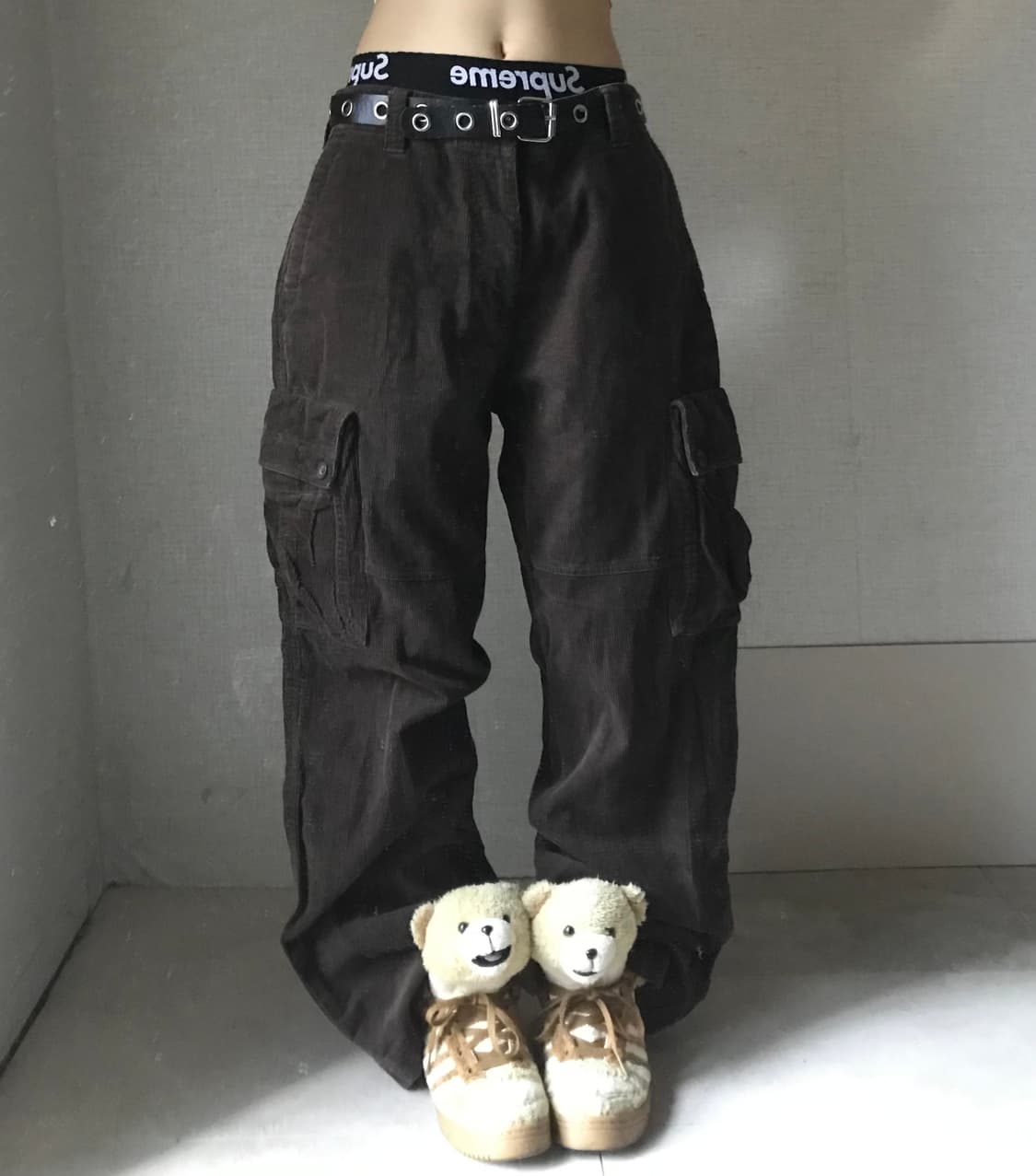 TBJ jeans 브라운 코듀로이 카고팬츠 상품이미지2