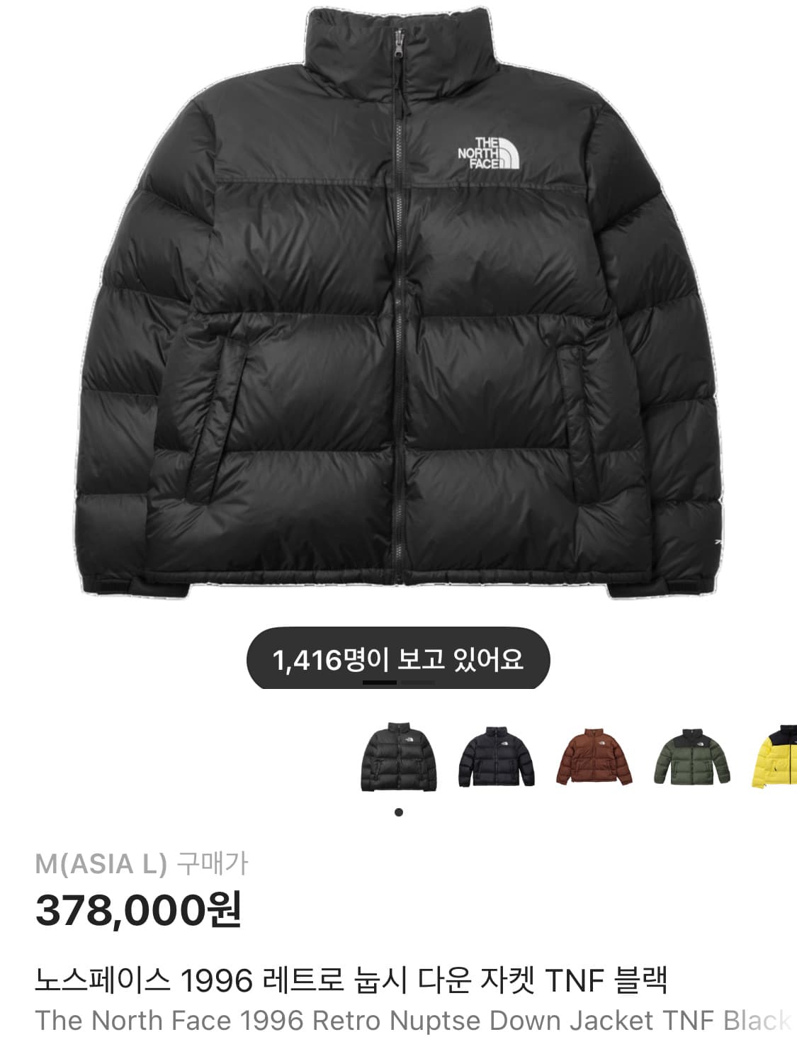 노스페이스 1996 레트로 눕시 일본판 상품이미지1