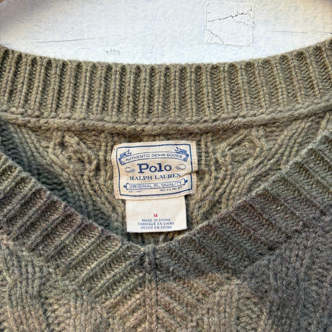 Polo 폴로 카모 울 브이넥 니트 상품이미지3