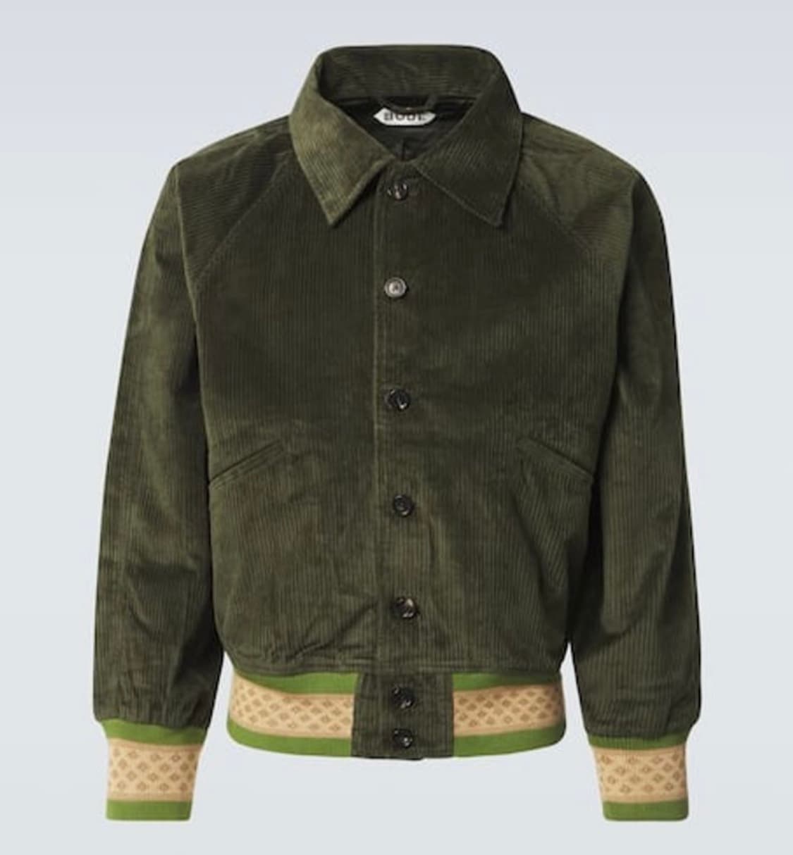 Bode 카키 피리 밴버지 골지 봄버 자켓 상품이미지1