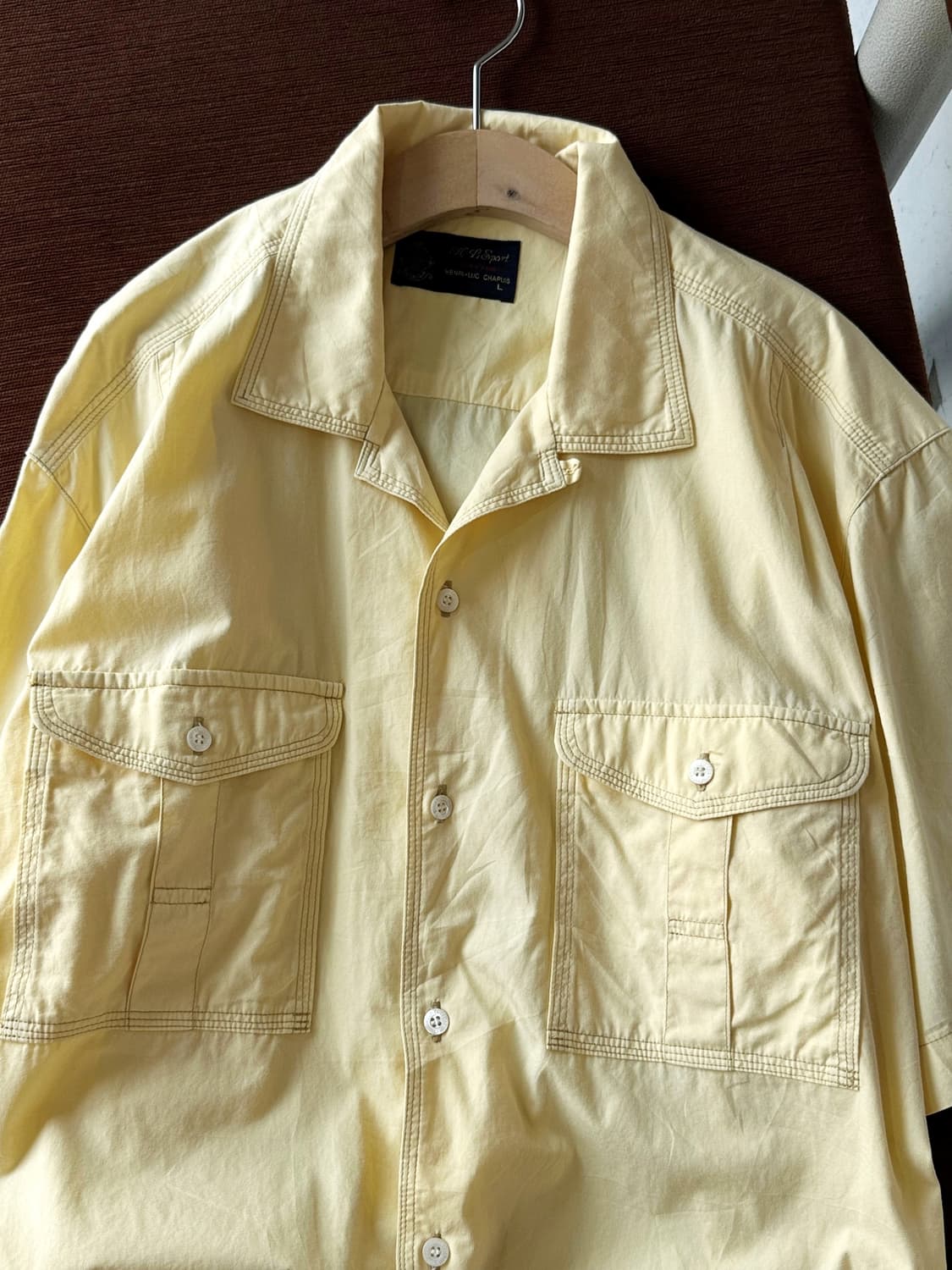 Light cotton design stitch H/S shirt 상품이미지1
