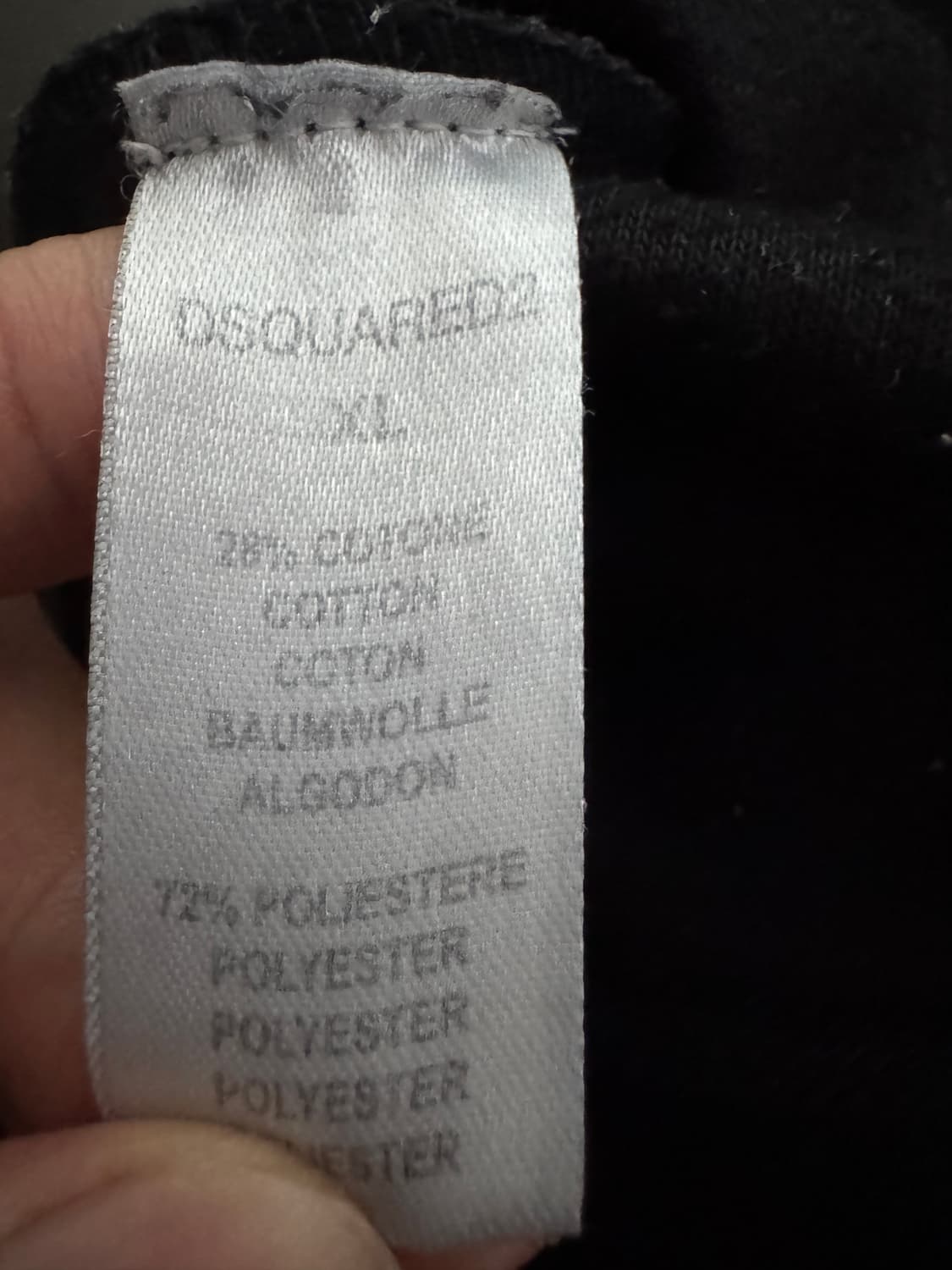 디스퀘어드 2 네온 스펠 아웃 기모 후드티 XL 블랙 상품이미지4