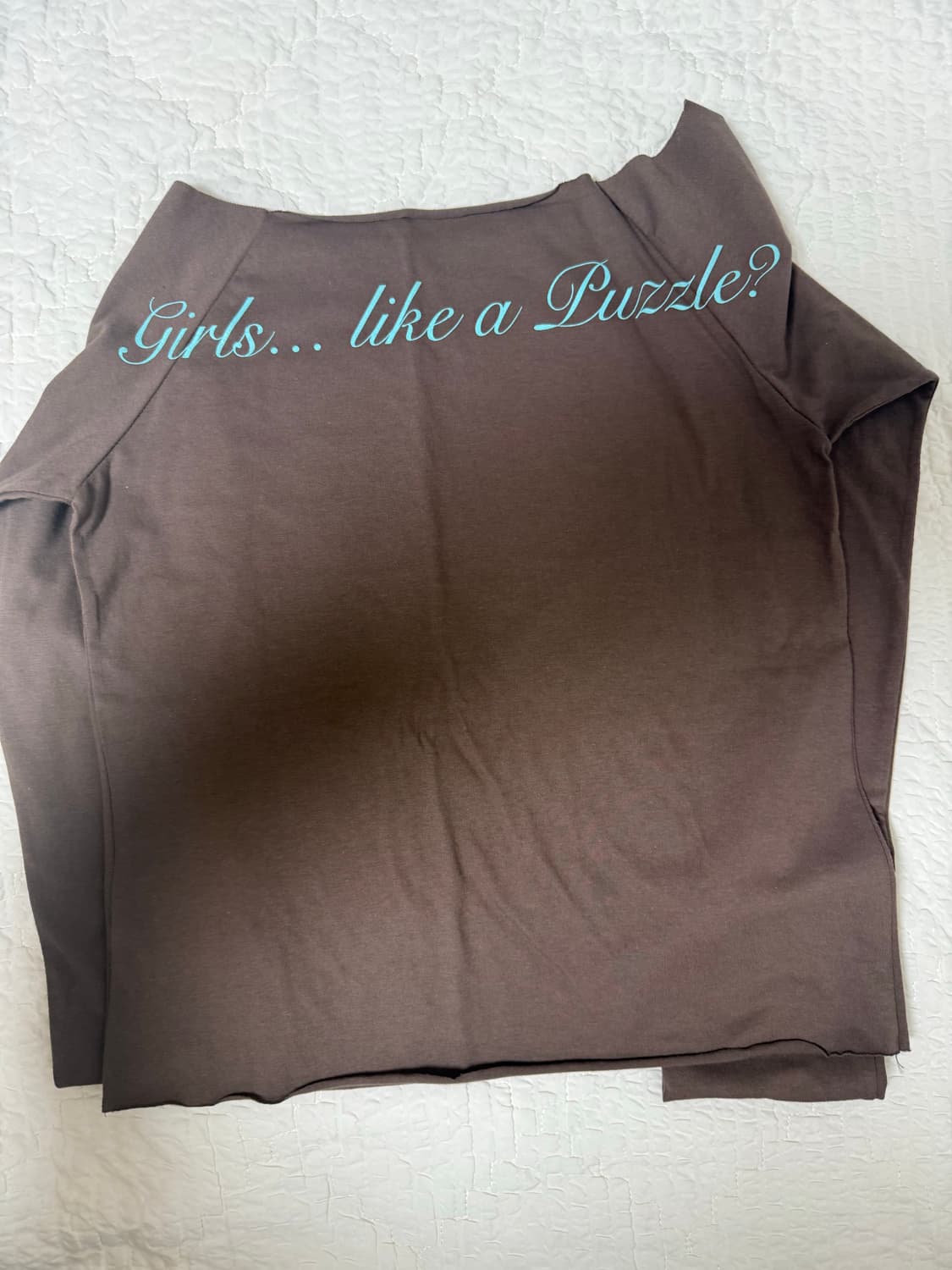샵페어리 cherish heart cut off t-shirt brown 상품이미지2