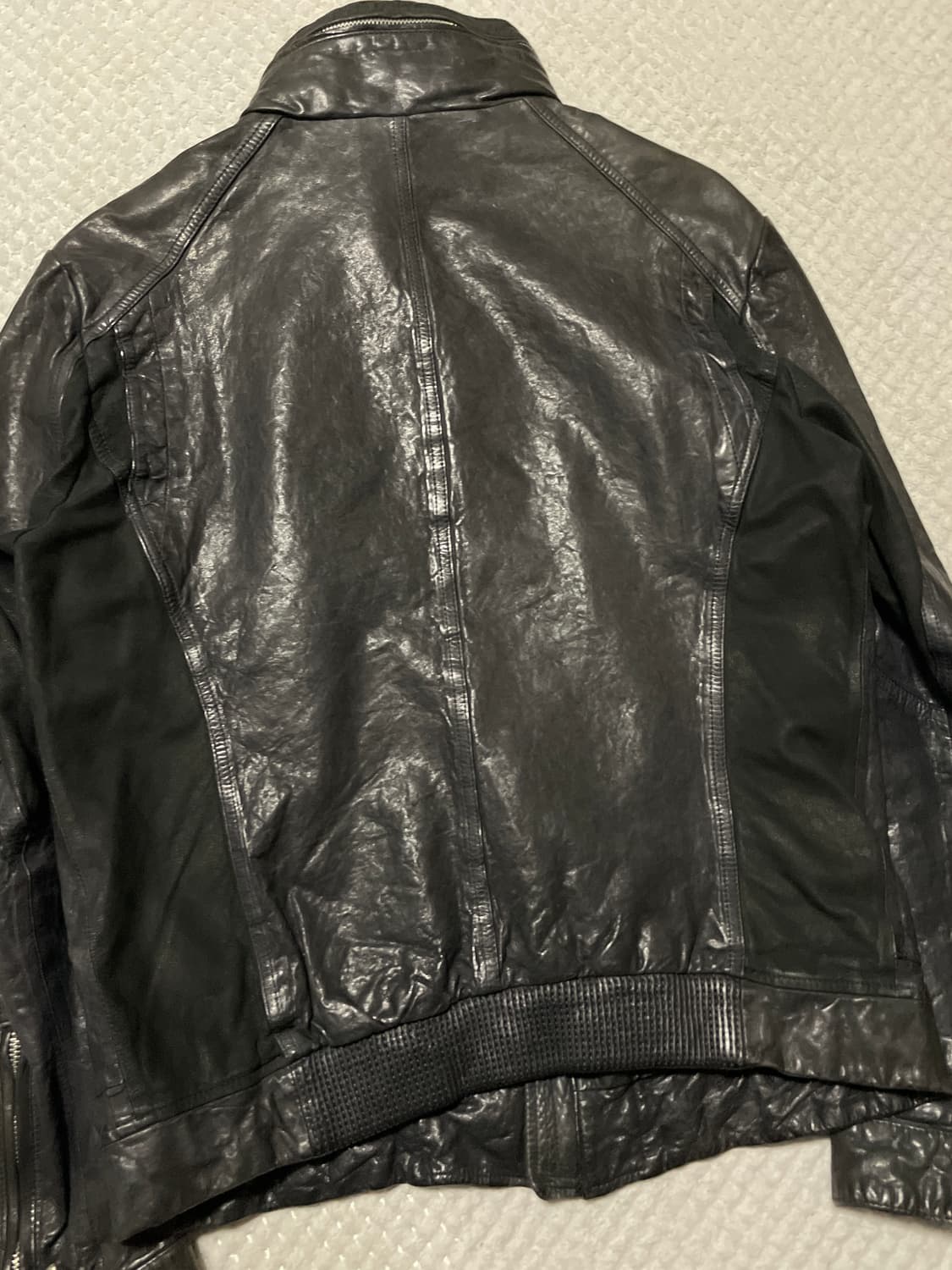 광희시장 웨스턴 무드 램스킨 양가죽 레더 자켓 다크 브라운 상품이미지7