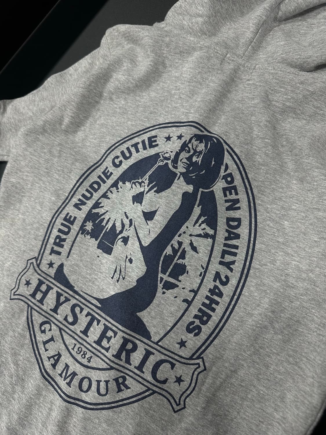 히스테릭 글래머 백로고 그레이 후드 집업 상품이미지6