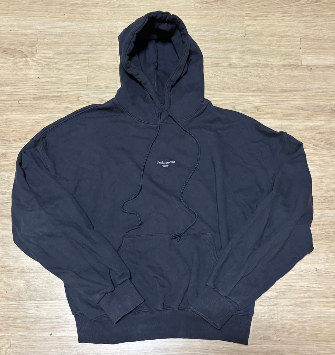 언더마이카 후드티 무.09 안티 오버사이즈 후디 다크네이버 상품이미지3