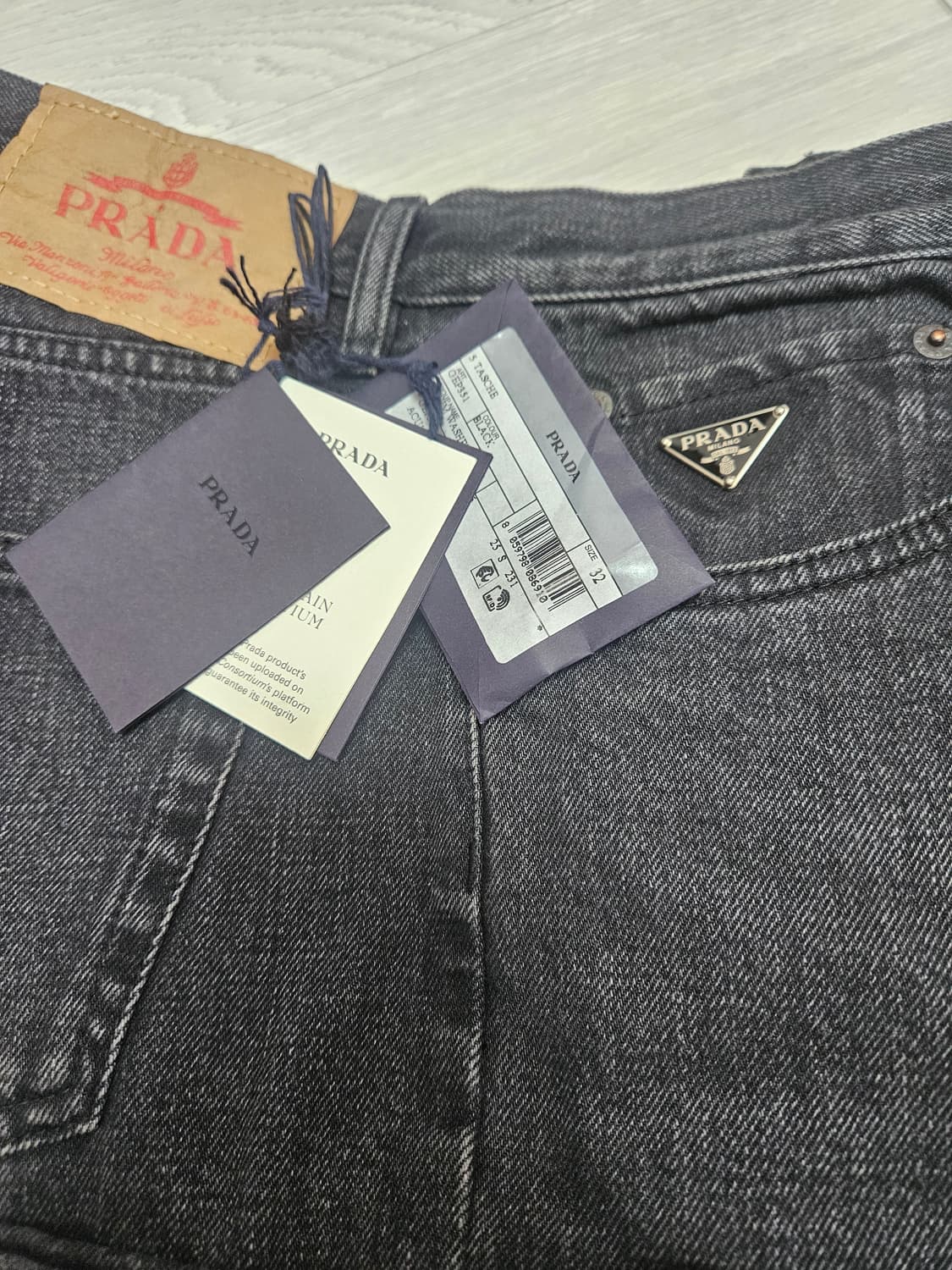 프라다 블랙데님진 상품이미지6