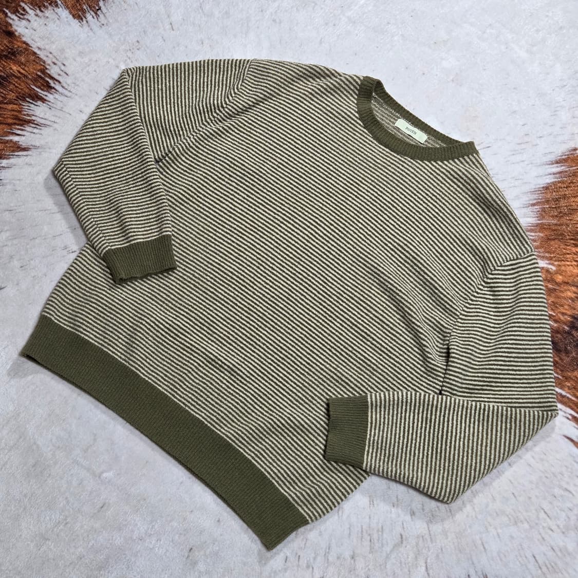 그린 단가라 스프라이프 니트 상품이미지1