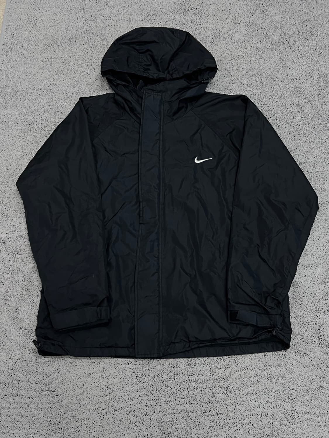 (XL) 나이키 올드스쿨 스우시 우븐 바람막이 블랙 상품이미지1