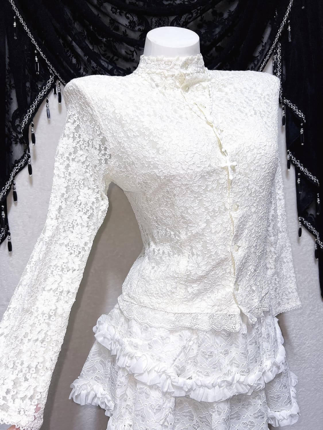 로맨틱고딕 엔젤릭 고스로리 엔틱 레이스 블라우스셔츠 핀터 페어리 오리엔탈 상품이미지1