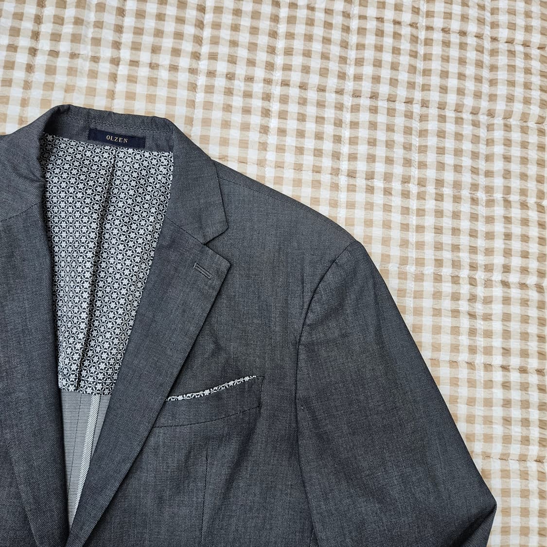 올젠 린넨 간절기 블레이저 자켓 남자100 상품이미지3