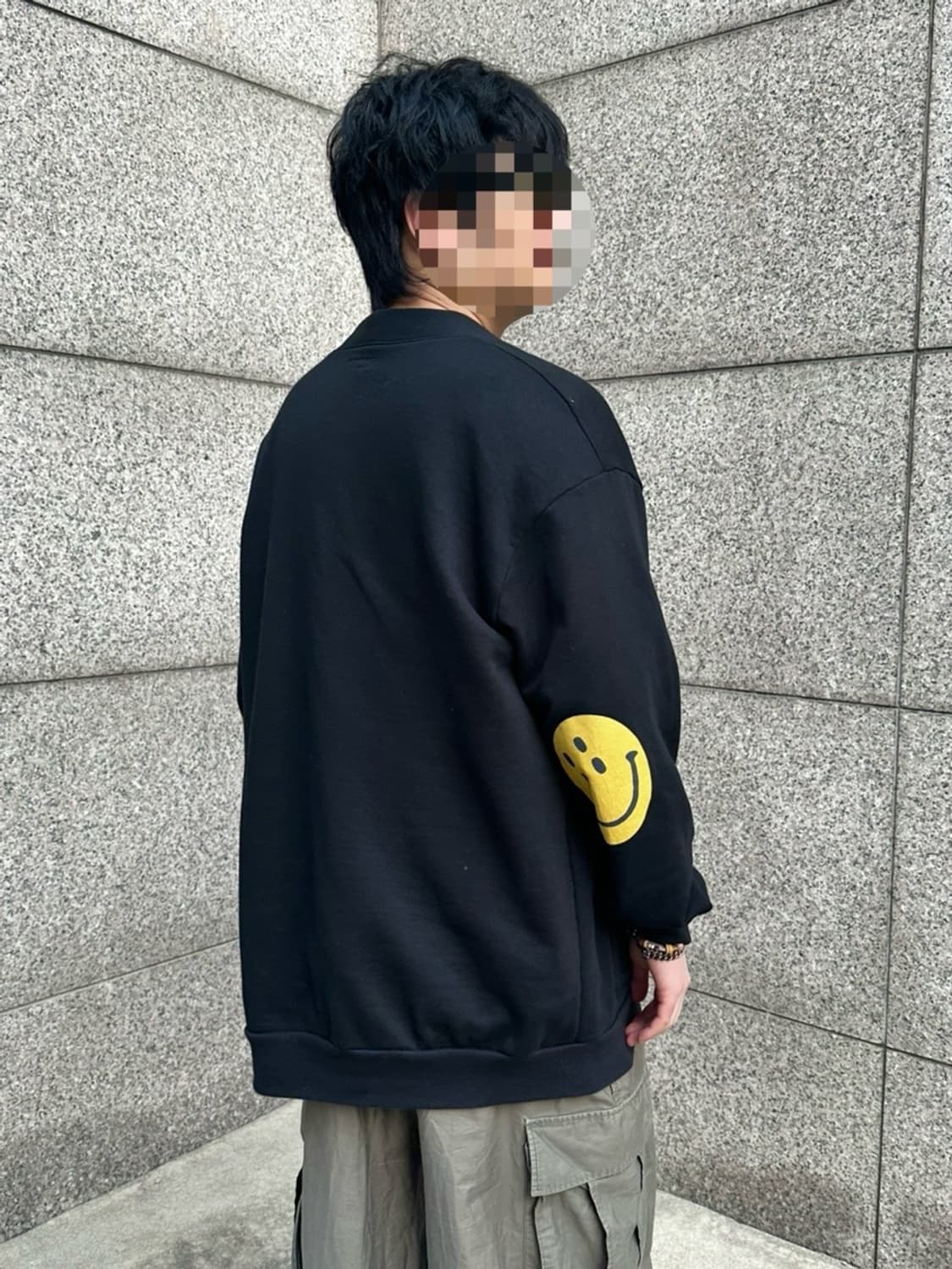 캐피탈 스마일 엘보우 패치 가디건 상품이미지1