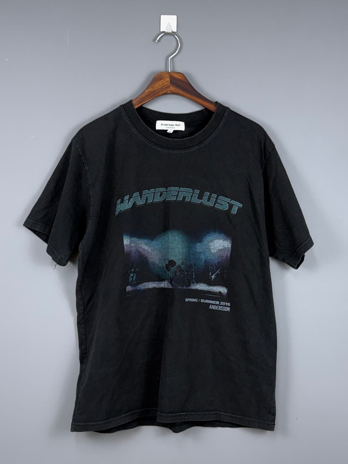 앤더슨벨 빈티지 락밴드 반팔 티셔츠 블랙 E22 상품이미지2