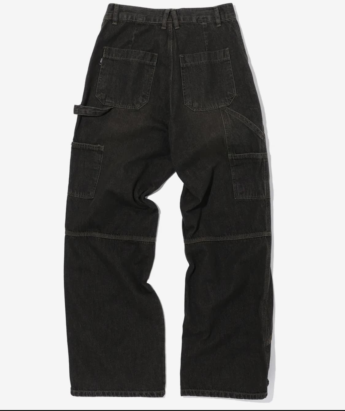 꼼파뇨 사선 절개 카펜터 팬츠 블랙브라운 상품이미지6