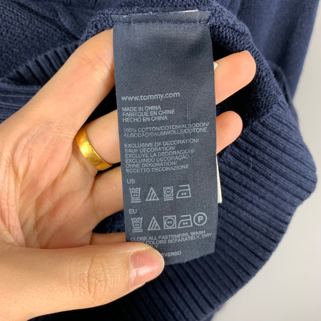 타미힐피거 네이비 가디건 니트집업 상품이미지4