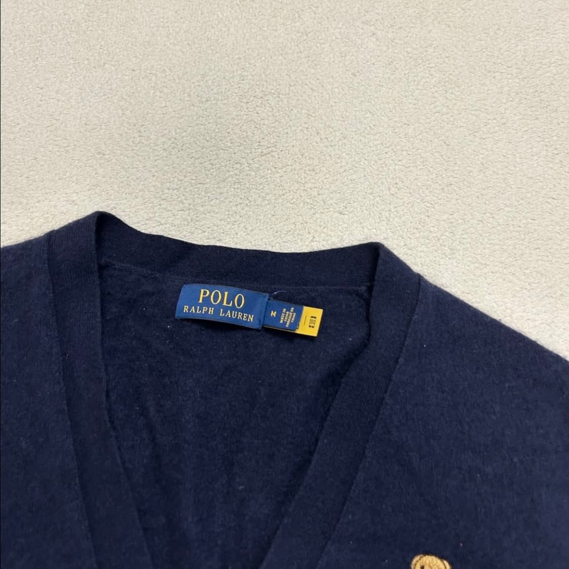 Polo Bear navy wool cardigan 상품이미지6