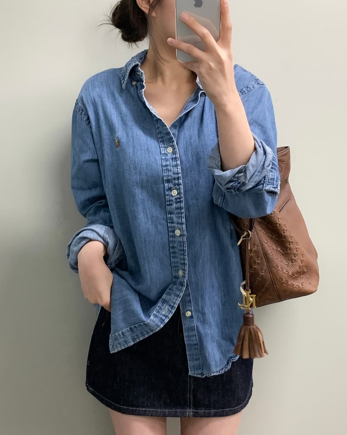 폴로 데님 셔츠  상품이미지1