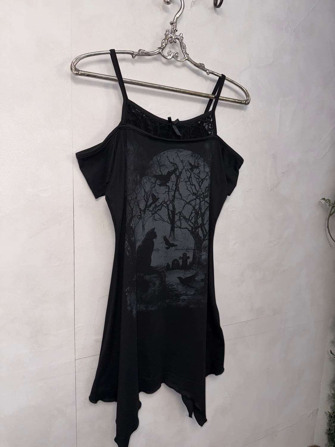 Romwe black gothic raven cat ops 상품이미지5