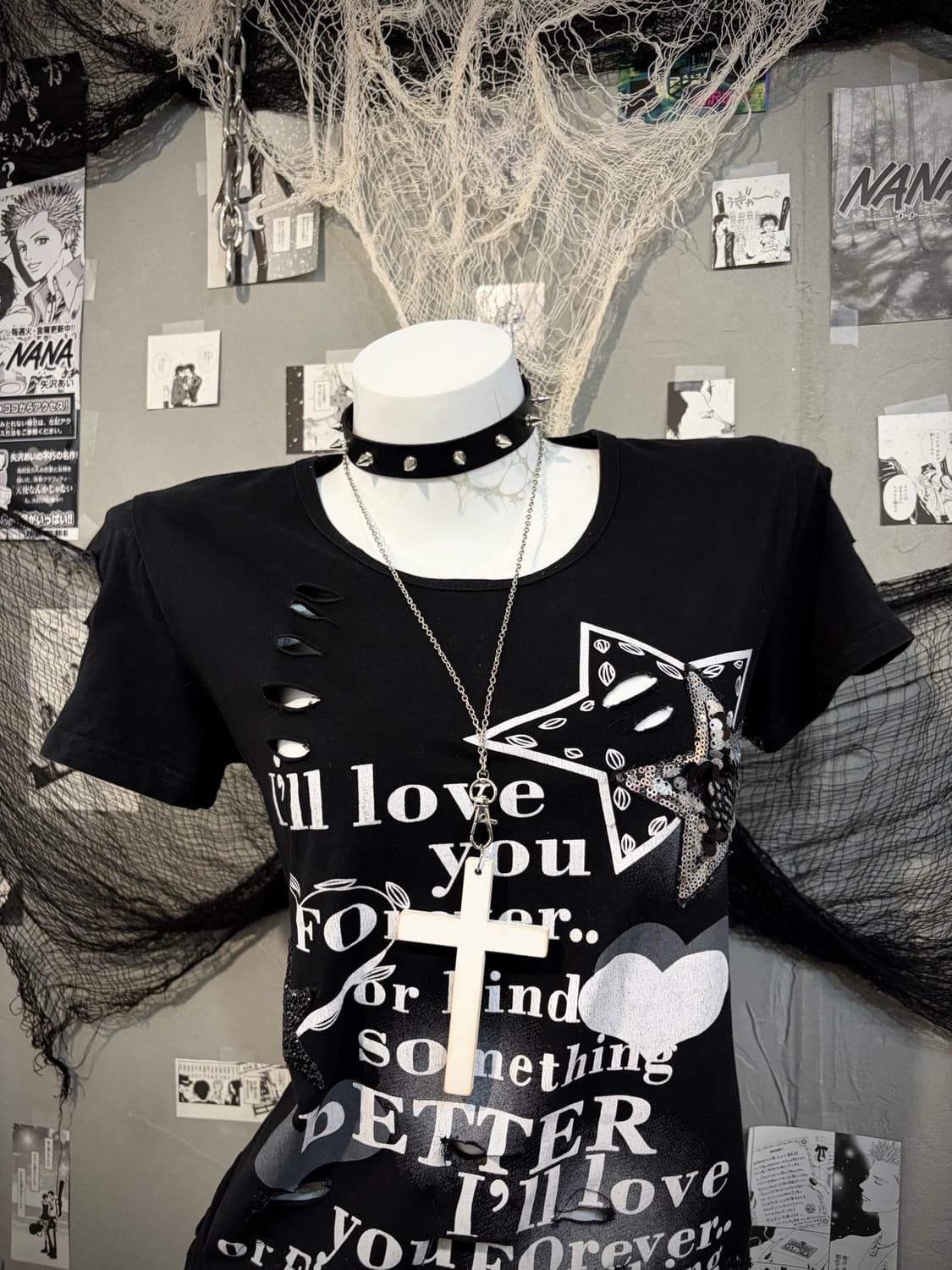 00's lettering damage spangles sleeve 상품이미지6